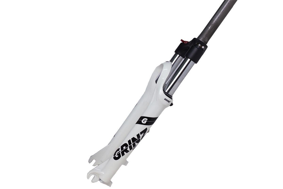 Вилка GRINZ ES 443 MLO 26"*1.1\8"ход 80мм,локаут механический, предварительное сжатие, алюминиевая, бело-черная, 2,5кг Вилка GRINZ ES 443 MLO 26"*1.1\8"ход 80мм,локаут механический, предварительное сжатие, алюминиевая, бело-черная, 2,5кг