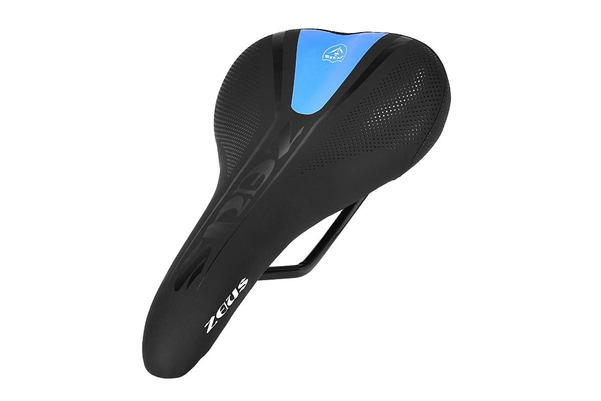 Седло ZEUS 1040 MTB Sport стальные рельсы,черный\синий Седло ZEUS 1040 MTB Sport стальные рельсы,черный\синий