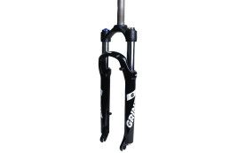 Вилка GRINZ ES 456 HLO 26"*1.1\8" ход 110мм, локаут гидравлический, предварительное сжатие, алюминиевая, черный/белый, 2,6кг Вилка GRINZ ES 456 HLO 26"*1.1\8" ход 110мм, локаут гидравлический, предварительное сжатие, алюминиевая, черный/белый, 2,6кг