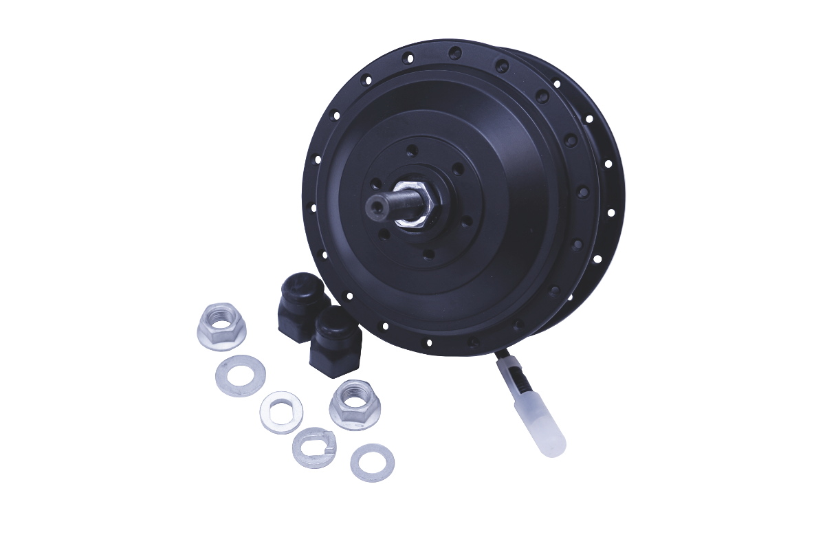 Втулка-мотор задняя с эл.двигателем Lax,20*36V/250W/7.8AH,36H,ось135мм,на гайках,с проводами,черная Втулка-мотор задняя с эл.двигателем Lax,20*36V/250W/7.8AH,36H,ось135мм,на гайках,с проводами,черная