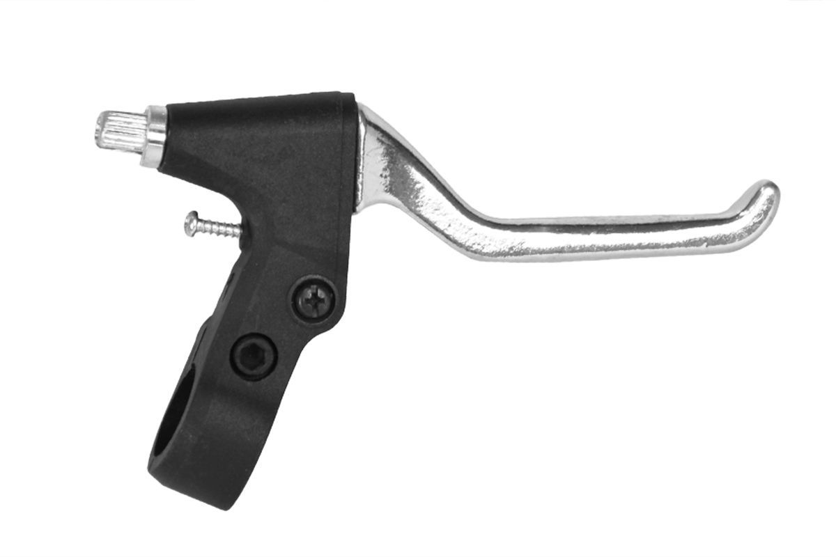 Тормозная ручка правая JUCHUANG 338C 2-3 пальца,алюм\пластик,черный\серебристый Тормозная ручка правая JUCHUANG 338C 2-3 пальца,алюм\пластик,черный\серебристый