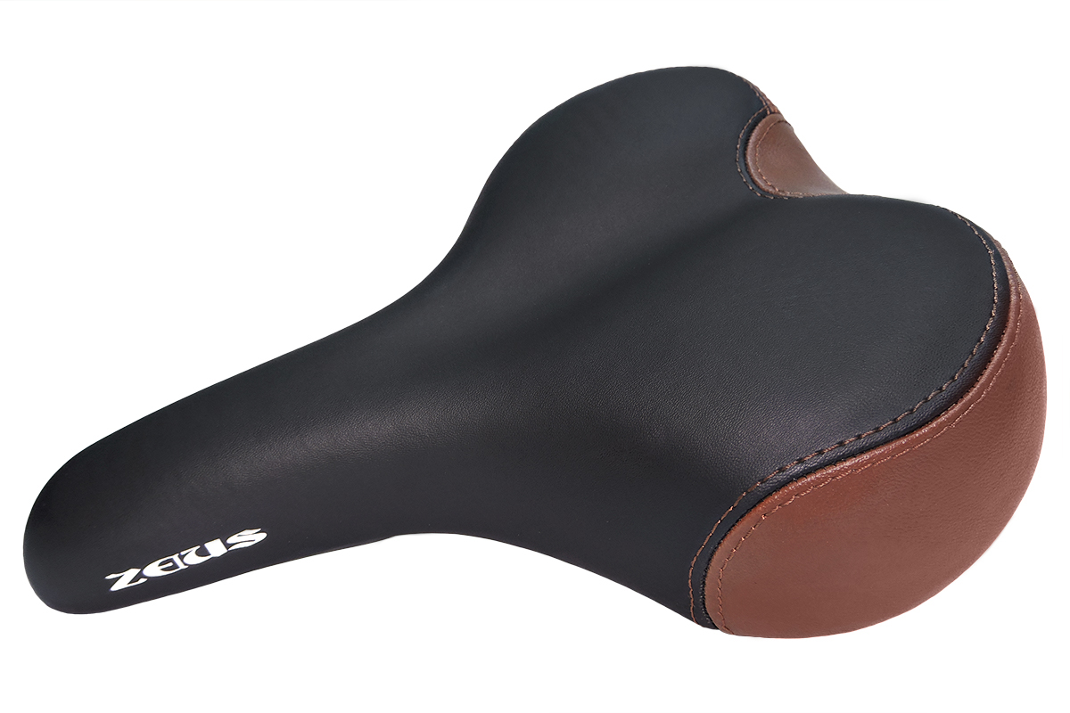 Седло ZEUS Z-8002 City Bike 260x205mm,рельсы сталь,анатомическое,черно-коричневое,427гр Седло ZEUS Z-8002 City Bike 260x205mm,рельсы сталь,анатомическое,черно-коричневое,427гр