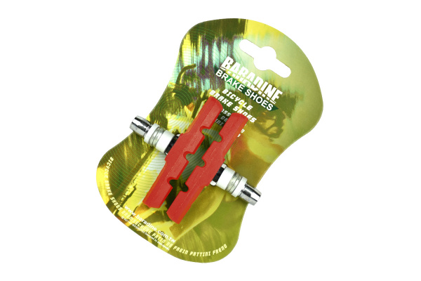 Колодки тормозные Baradine 947V, МТВ, 70мм, красные